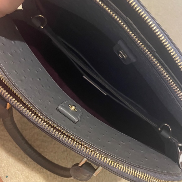 Henri Bendel Dalton Dome Ostrich Satchel - Picture 2 of 2